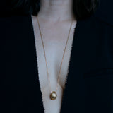 Rebel Within Egg Necklace in 18k Yellow Gold with Hidden Diamond