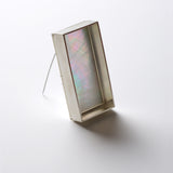 Rectangular Reflection Brooch with Abalone in Silver