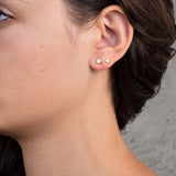 Alina Post Earrings with Oregon Sunstone in 14k Yellow Ggold