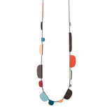 Mia Necklace with Wood in Oxidized Silver