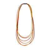 Saturn Sweep Necklace in Yellows & Oranges