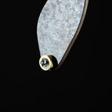 Black Diamond Fragment Post Earrings in 18k Gold Electroplated Silver