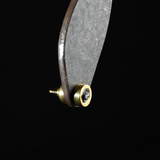 Black Diamond Fragment Post Earrings in 18k Gold Electroplated Silver