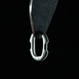 Deco Hoop Earrings in Matte Silver
