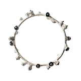 Bell Pod Bangle in Silver