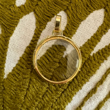 Watch Crystal Pendant in 18k Yellow Gold