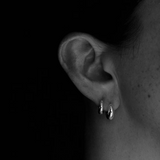 Small Egg Hoops in Silver