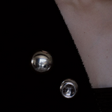 Medium Between Two Hemispheres Brooch in Silver