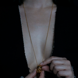 Rebel Within Egg Necklace in 18k Yellow Gold with Hidden Diamond