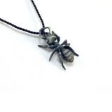 Carpenter Ant Pendant in Oxidized Silver