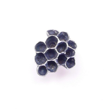 Paper Wasp Nest Lapel Pin in Oxidized Silver