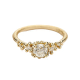 Encrusted Antique Diamond Ring 14k Yellow Gold