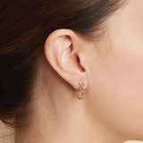 Sapphire Encrusted Hoops in 14k Yellow Gold