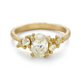 Yellow Diamond Encrusted Ring in 14k Yellow Gold