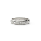 4mm Cloak Band with Diamonds in 18k Palladium White Gold