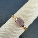 Sapphire Solitaire Ring in 18k Yellow Gold