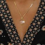 Watch Crystal Pendant in 18k Yellow Gold