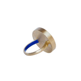 Seed Ring in 18k Yellow Gold with Lapis Lazuli and Diamond