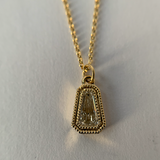 Power Shield Diamond Necklace in 18k Yellow Gold