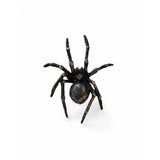 Black Widow Spider Lapel Pin in Silver