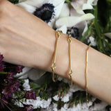 Bias Chain Bracelet in 18k Yellow Gold