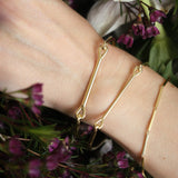 Bias Chain Bracelet in 18k Yellow Gold