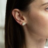 Keshi Pearl Earrings in 18k Yellow Gold