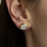 Keshi Pearl Earrings in 18k Yellow Gold