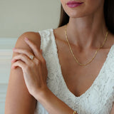 Trombone Necklace in 18k Yellow Gold