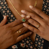 Trapiche Emerald Pendant in 18k Yellow Gold