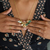 Trapiche Emerald Pendant in 18k Yellow Gold