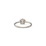 Round Rose Cut Diamond Ring in 18k Palladium Gold