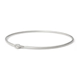 Needle Eye Bangle in Platinum