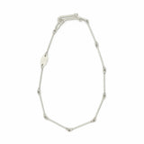 Medium Weight Needle Eye Chain Bracelet in Platinum