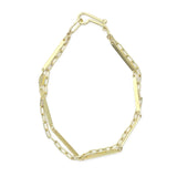 Double Strand Flat Link Bracelet in 18k Yellow Gold