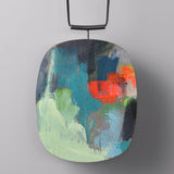 Tide Pendant in Wood on Silk Cord