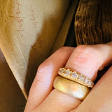 Inanna Ring with Grey Diamonds in 18k Yellow Gold