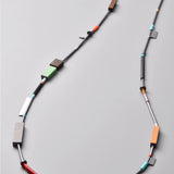 Bailey Necklace with Wood and Glass Beads
