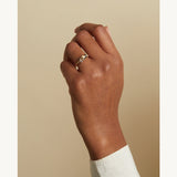 Raw Diamond Cluster Ring with Champagne Diamonds in 14k Yellow Gold