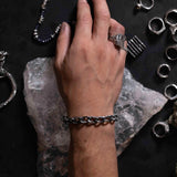 Mythic Bond Twisted Bracelet in Oxidized Silver - Medium