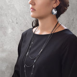 Zoe Sweep Necklace in Black