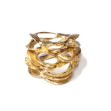 Banksia Lace Ring in Yellow Bronze