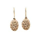 Kame Earrings in 14k Yellow Gold and Black Diamonds