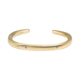 Plain Cuff with Cognac Diamonds in Golden Bronze