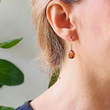 Prong Set Organic Tourmaline Drop Earrings in 18k Yellow Gold