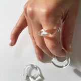Clear Glass Organic Band
