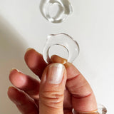 Clear Glass Organic Band