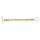 Baby Tee Bracelet in Gold Vermeil with Silver Clasp