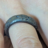 Dark Meteorite ring in Oxidized Silver