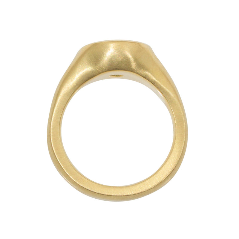 Oval Celadon Green Sapphire Ring in 18k Yellow Gold